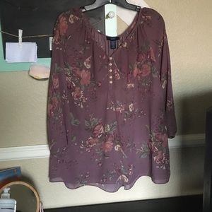 Chaps Cute Floral Blouse